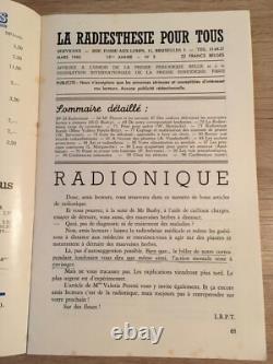 Servranx Radiesthésie pour tous 1960 complète 12 no Radionique ondes de forme