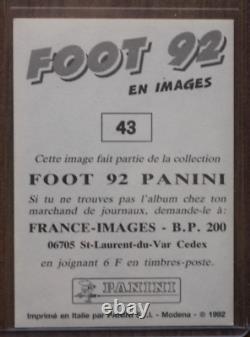 Set Complet Panini FOOT 92 ZIDANE Rookie