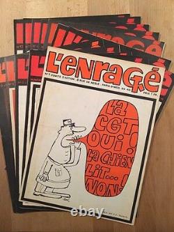 Siné L'ENRAGE Collection Complète des 12 numéros (1968) TBE/NEUF