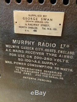 Superbe poste radio TSF MURPHY 188 C de1953, complet, d'origine, fonctionne