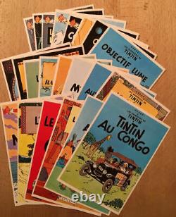 TINTIN Cartes Postales Arno Série Complète des 22 Couvertures 1981