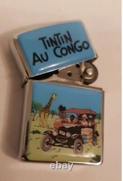 TINTIN gros lot de briquet de collection complète 24 Briquets à essence en métal