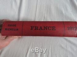 TRES BEAU GUIDE ROUGE FRANCE 1912 complet de ses 157 pages 1 signet BON ETAT