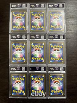 Tous les PSA10 Pokemon japonais Yu Nagaba Eevee Promo Card Set de 9 complet