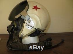Très rare casque de Pilote de Chasse Soviétique (Ou Russe), complet, à identifier