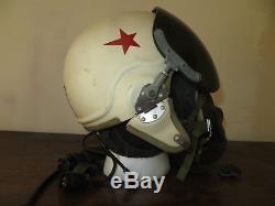 Très rare casque de Pilote de Chasse Soviétique (Ou Russe), complet, à identifier