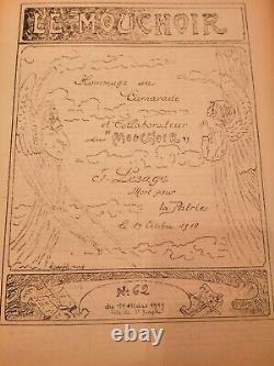 Très rare la collection complète du journal de Tranchée LE MOUCHOIR 1915-1919
