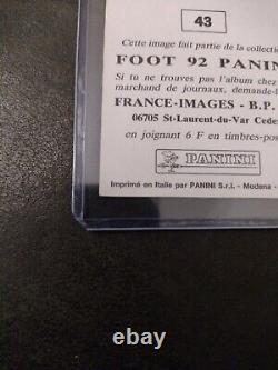Très très rare Panini Zinédine Zidane rookie de l'album Panini FOOT 92 en images