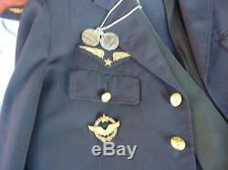 Uniforme complet de lieutenant colonel armée de l'air, plaques matricules