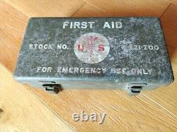 Us Army Rare Boite First Aid Complete De Produits Authentiques A 90%