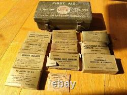 Us Army Rare Boite First Aid Complete De Produits Authentiques A 90%
