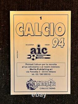 Very Rare Set Completo Complet Stickers Merlin Calcio 94 1994 Mint No Panini