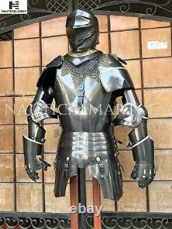 Wearable Acier Inoxydable Médiévale Knight Suit De Armure Crusader Complet Body