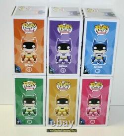 ++ série complète des 6 POP BATMAN super heroes 01 collection color NEUF ++